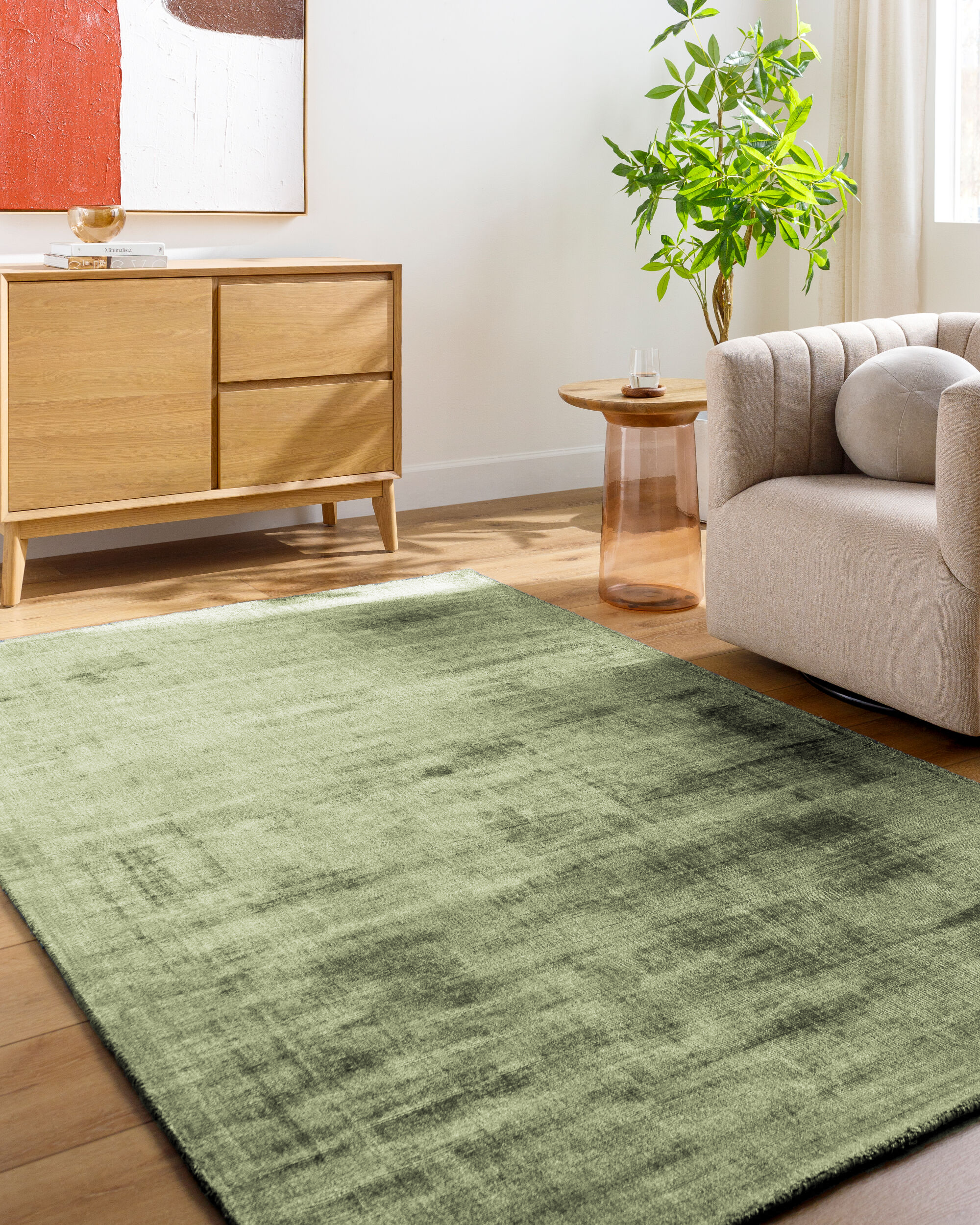 Amara Viscose Solid Rug