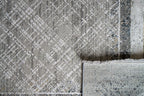 Celeste Abstract Crosshatch Bordered Rug