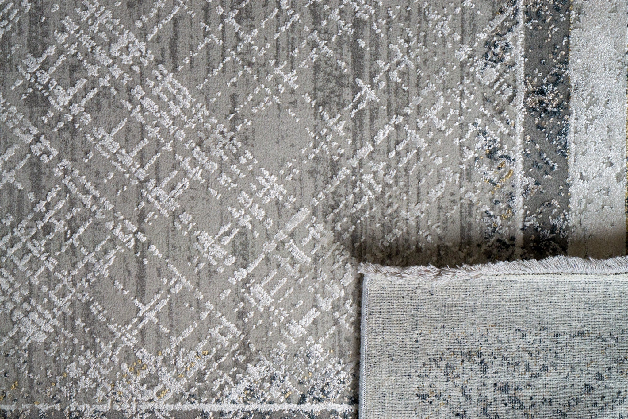 Celeste Abstract Crosshatch Bordered Rug