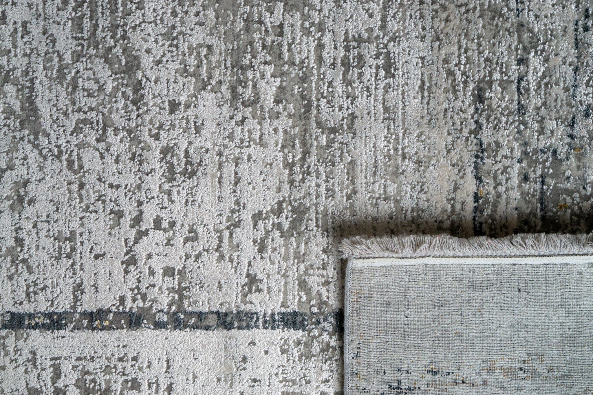 Celeste Distressed Border Abstract Rug