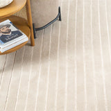 Wool Hand Tufted Neutral Lined Rug