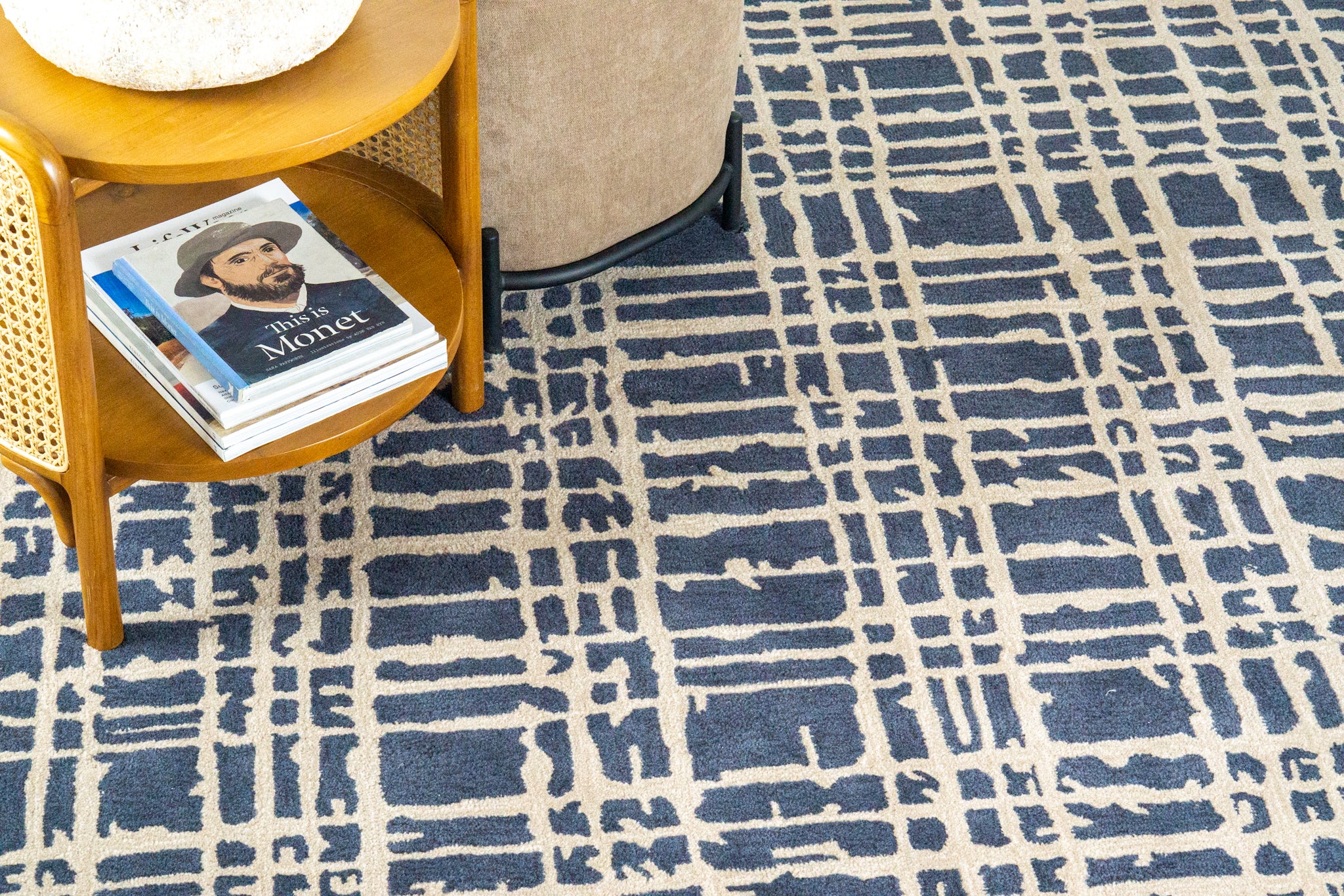 Wool Hand Tufted Modern Checkered Rug