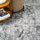 Fides Vintage Bordered Floral Rug