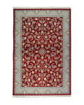Hunar Bordered Blossom  Fringe Rug
