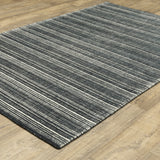 Hugo Striped Viscose Blend Modern Rug