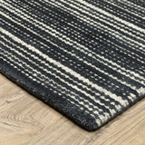 Hugo Striped Viscose Blend Modern Rug