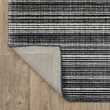Hugo Striped Viscose Blend Modern Rug