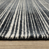 Hugo Striped Viscose Blend Modern Rug