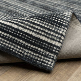 Hugo Striped Viscose Blend Modern Rug