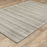 Hugo Striped Viscose Blend Modern Rug