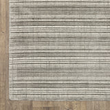 Hugo Striped Viscose Blend Modern Rug