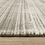 Hugo Striped Viscose Blend Modern Rug