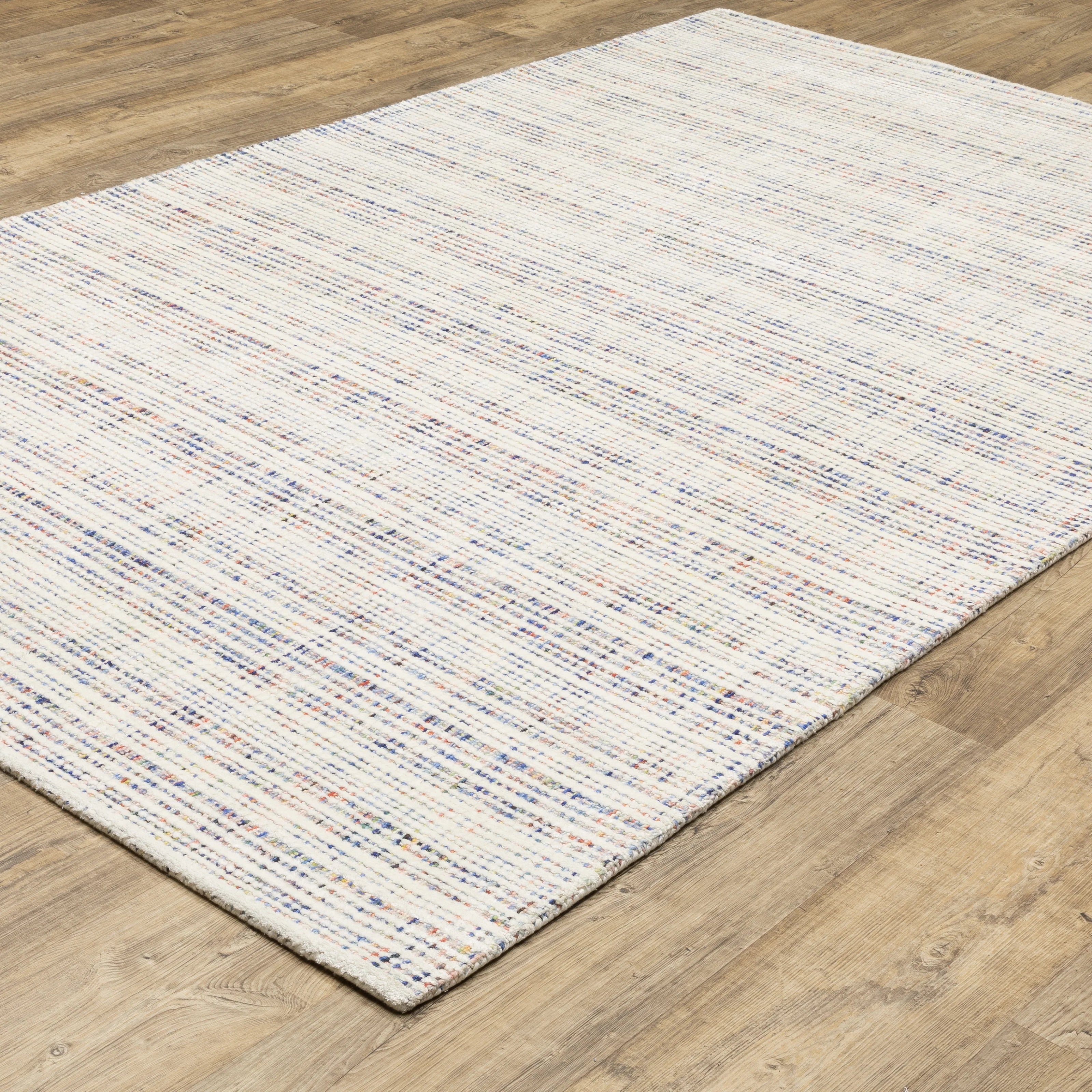 Hugo Striped Viscose Blend Modern Rug