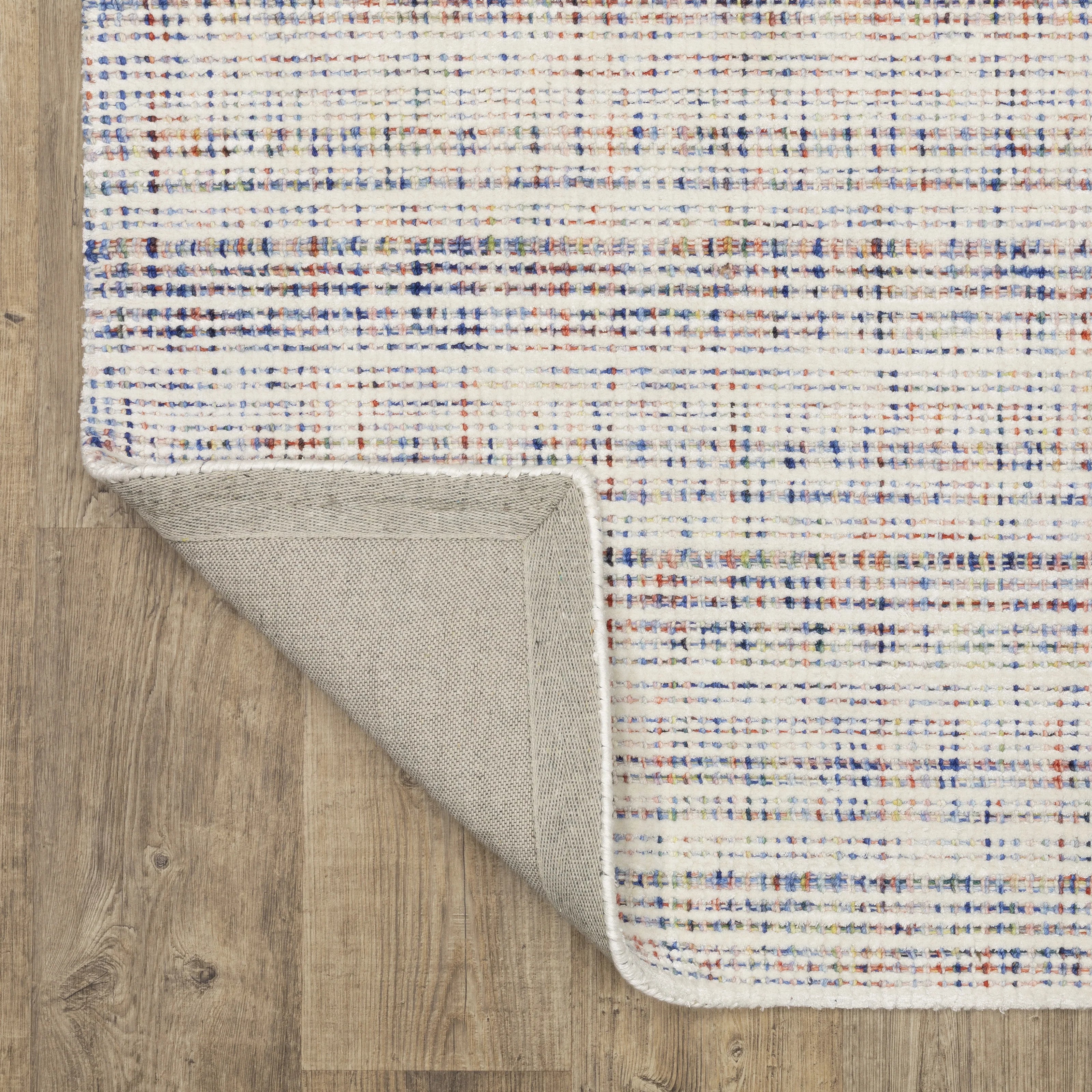 Hugo Striped Viscose Blend Modern Rug