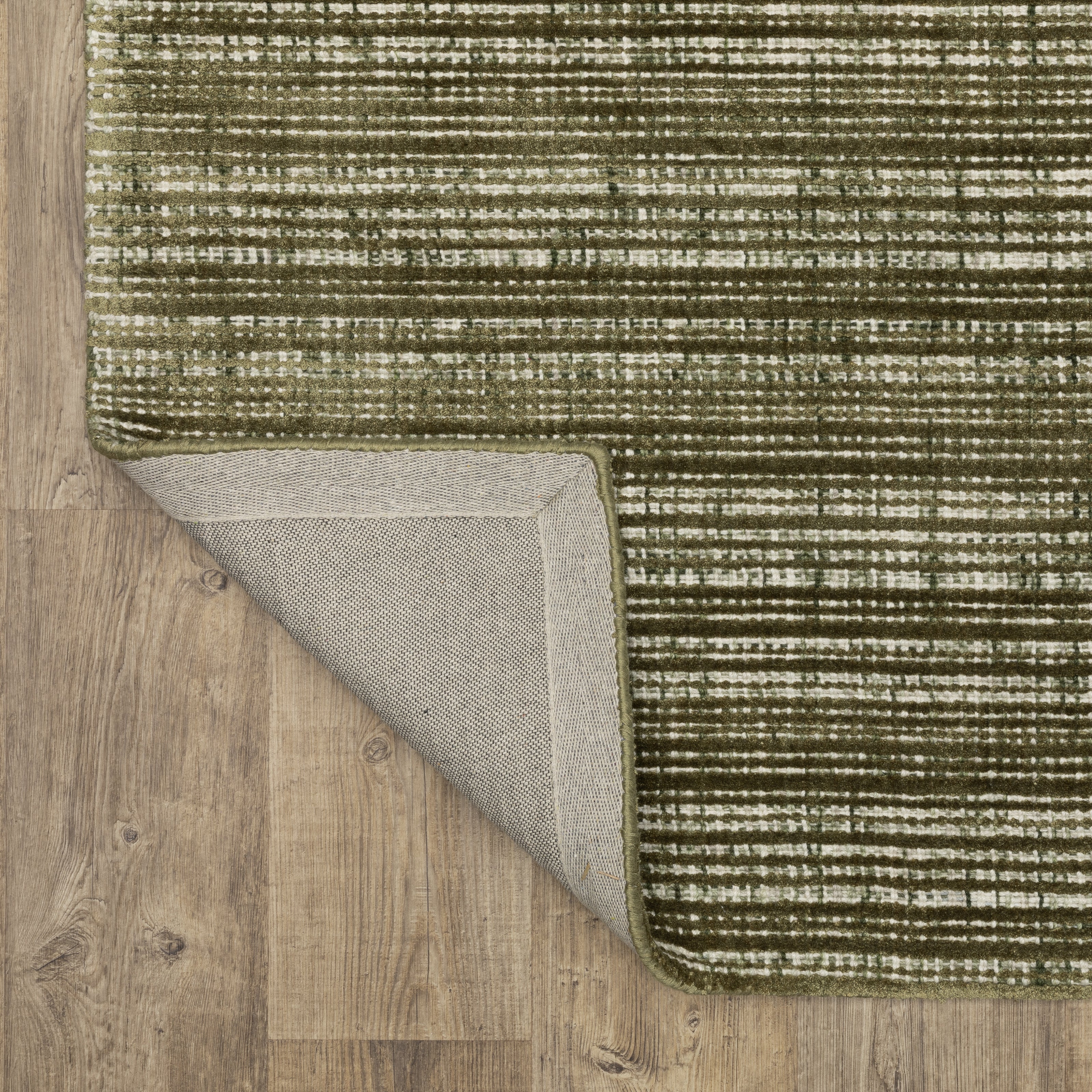 Hugo Striped Viscose Blend Modern Rug