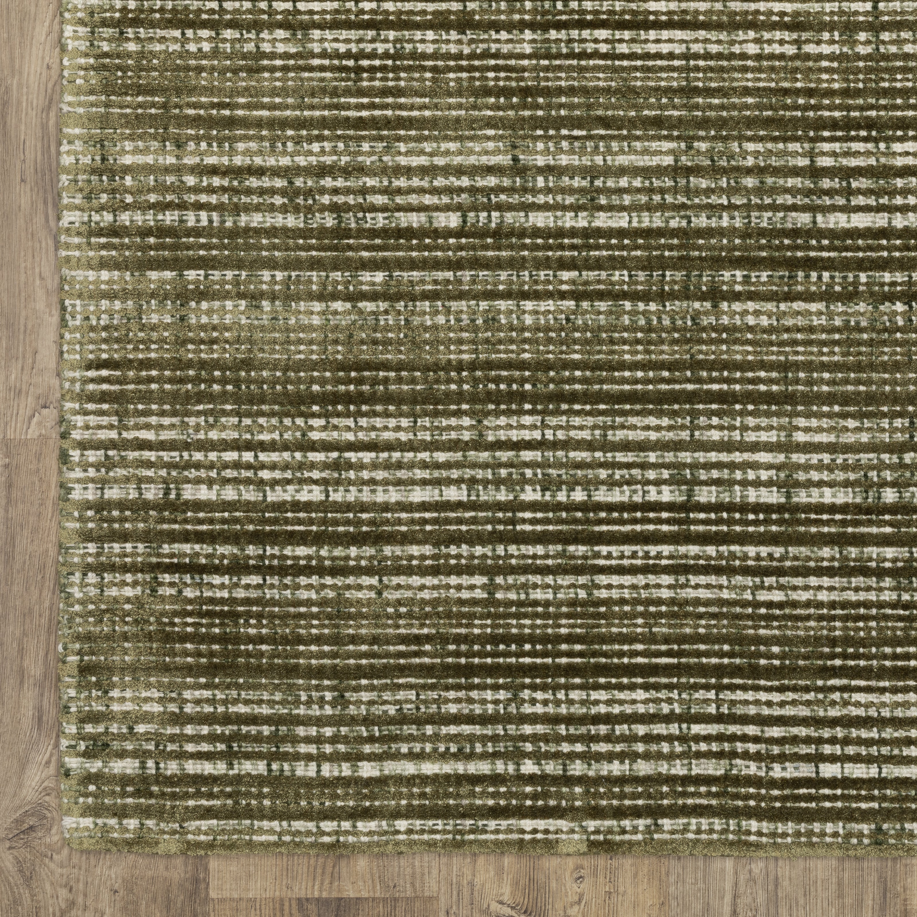 Hugo Striped Viscose Blend Modern Rug