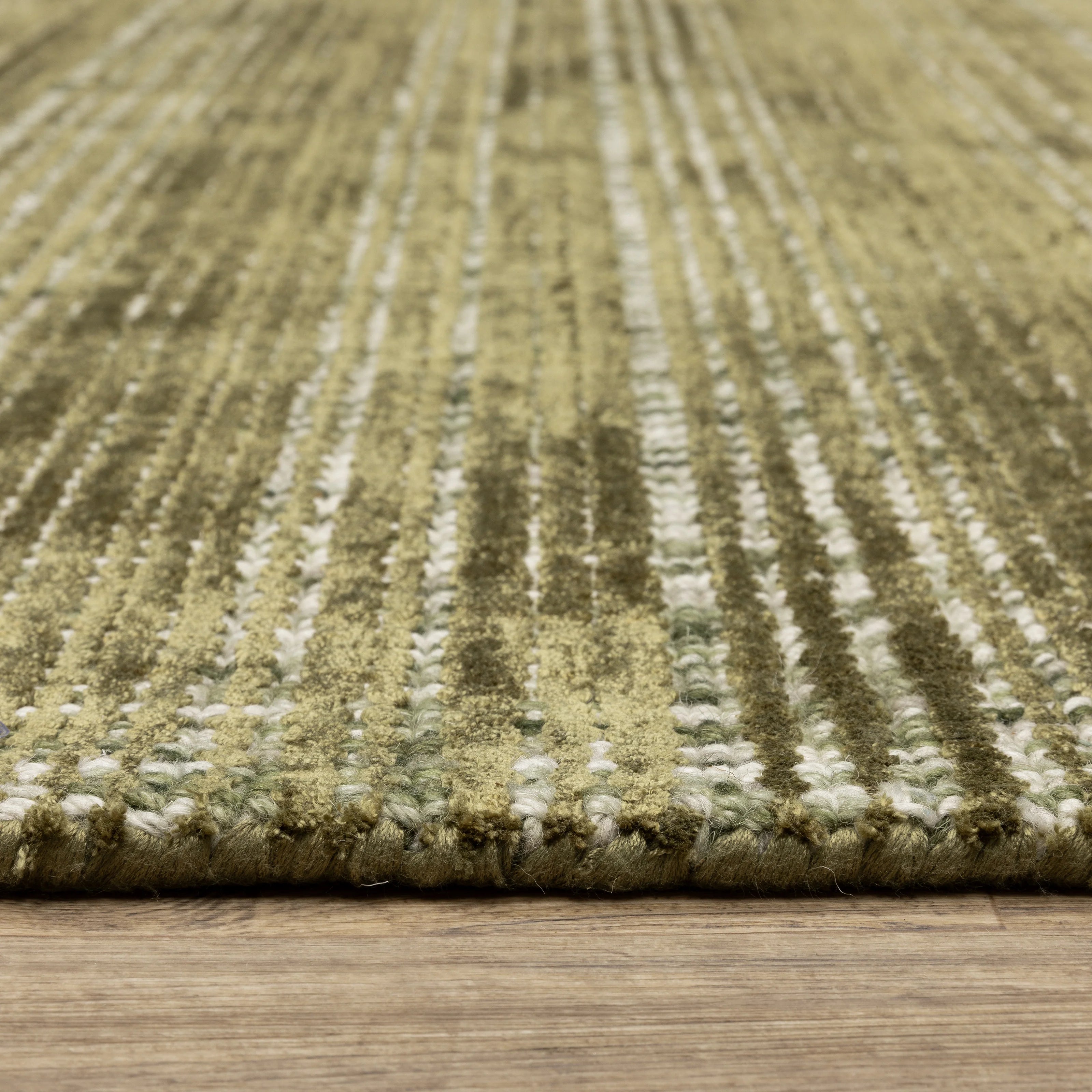 Hugo Striped Viscose Blend Modern Rug