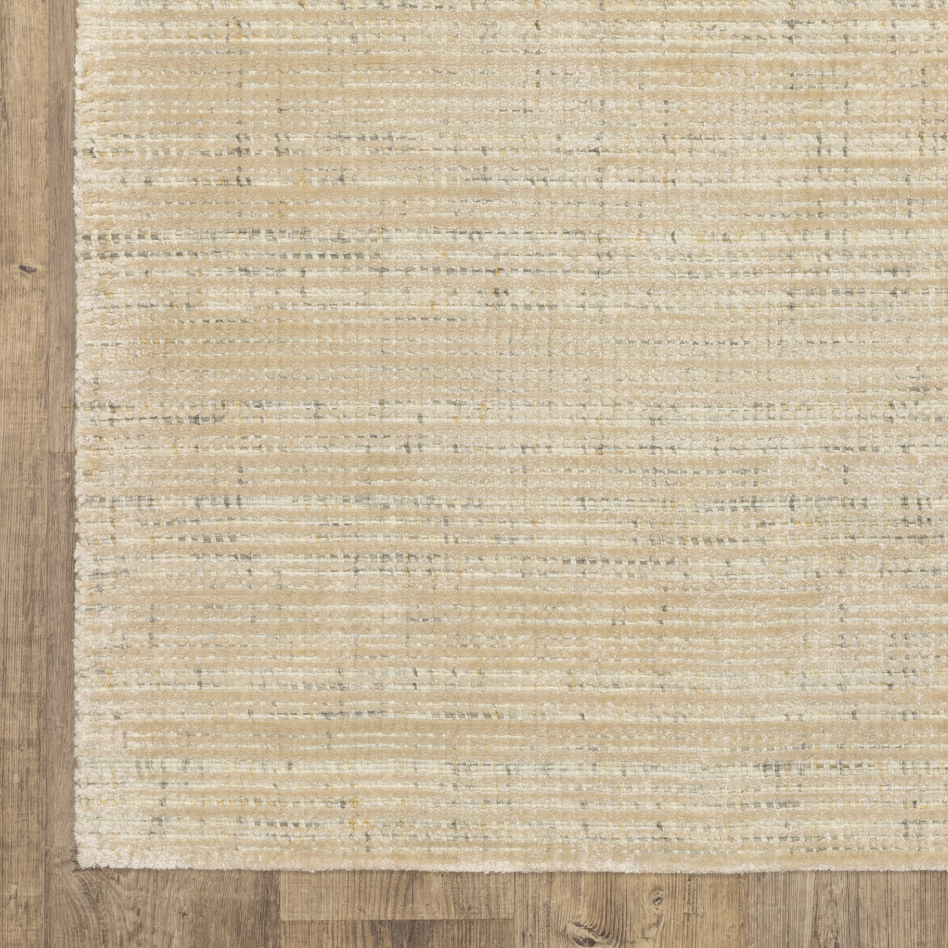 Hugo Striped Viscose Blend Modern Rug