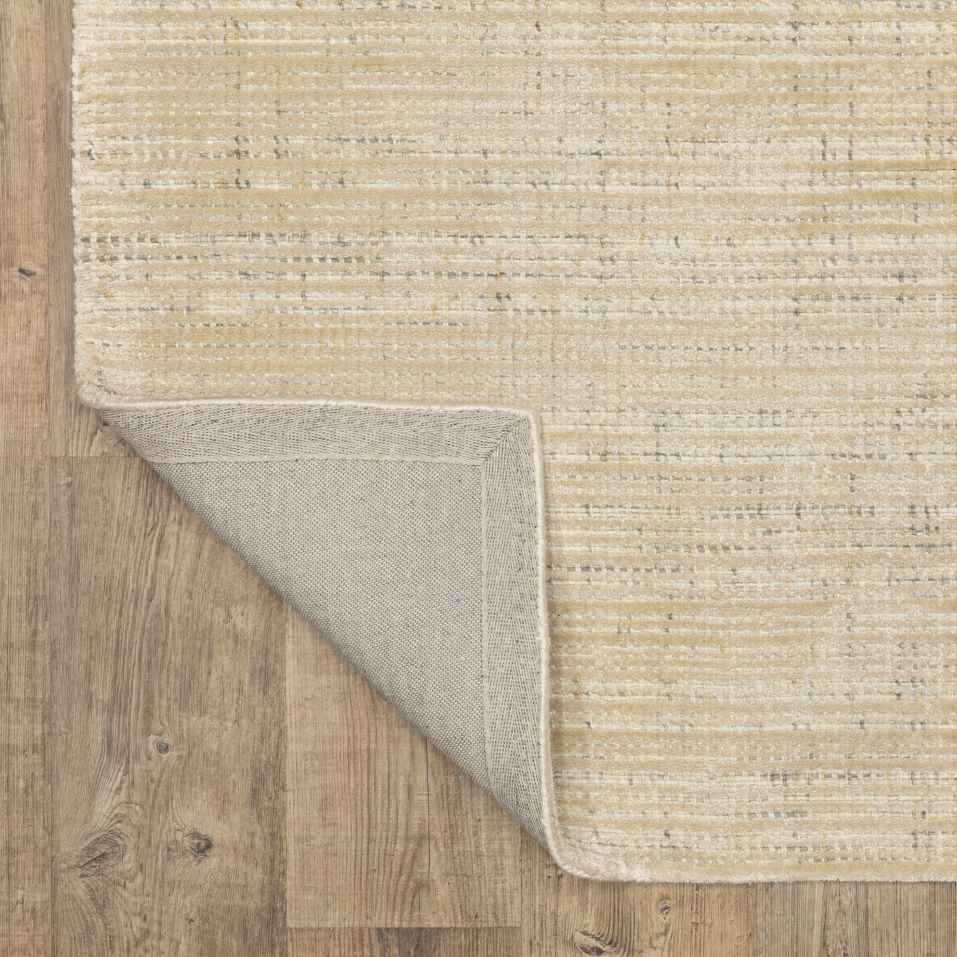 Hugo Striped Viscose Blend Modern Rug
