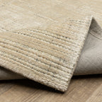 Hugo Striped Viscose Blend Modern Rug