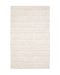 Cream textured wool rug on light wood flooring with visible weave pattern