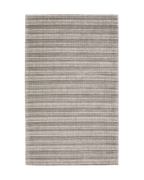 Neutral striped rug with horizontal lines in beige and gray tones