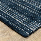 Hugo Striped Viscose Blend Modern Rug