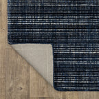 Hugo Striped Viscose Blend Modern Rug