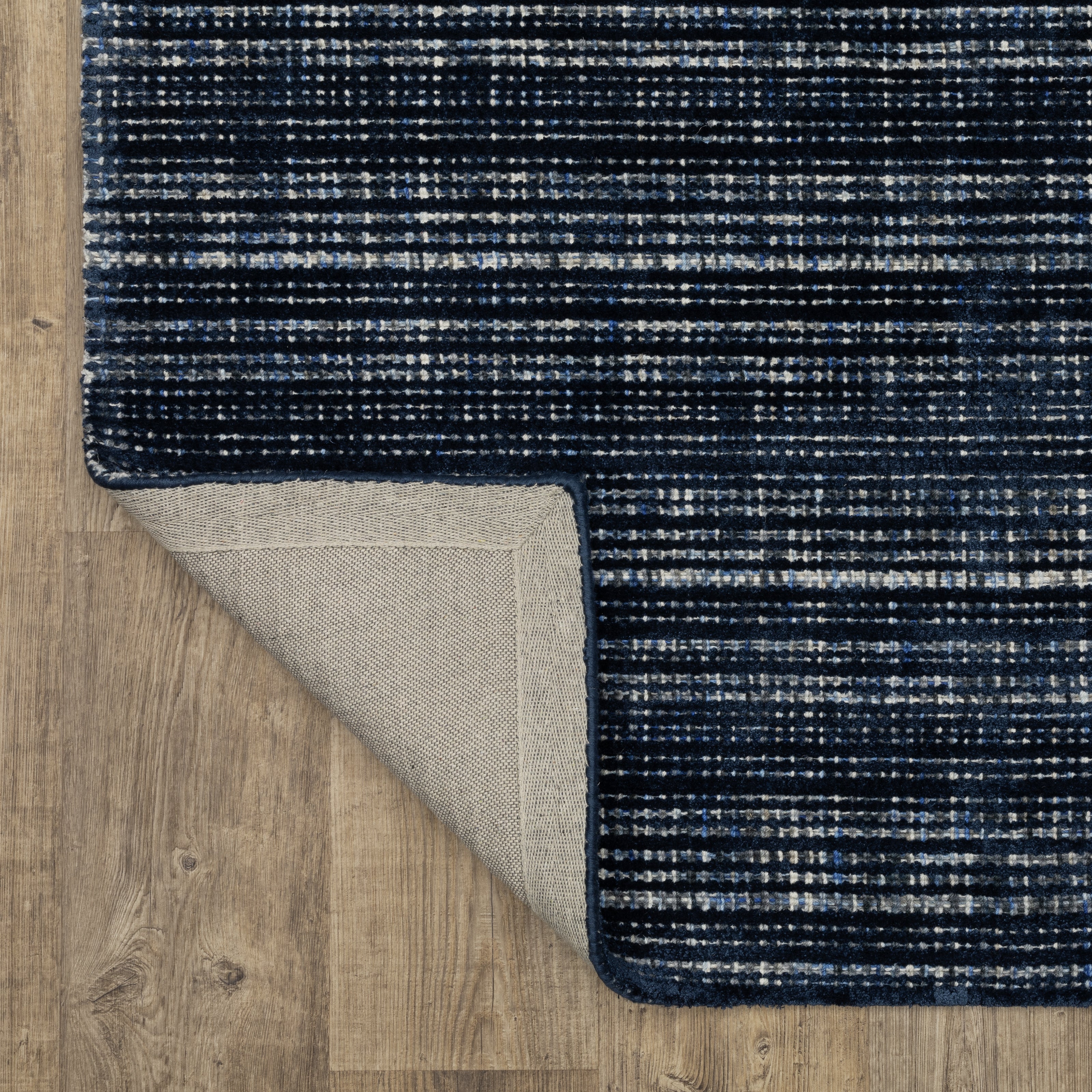 Hugo Striped Viscose Blend Modern Rug