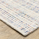 Hugo Striped Viscose Blend Modern Rug