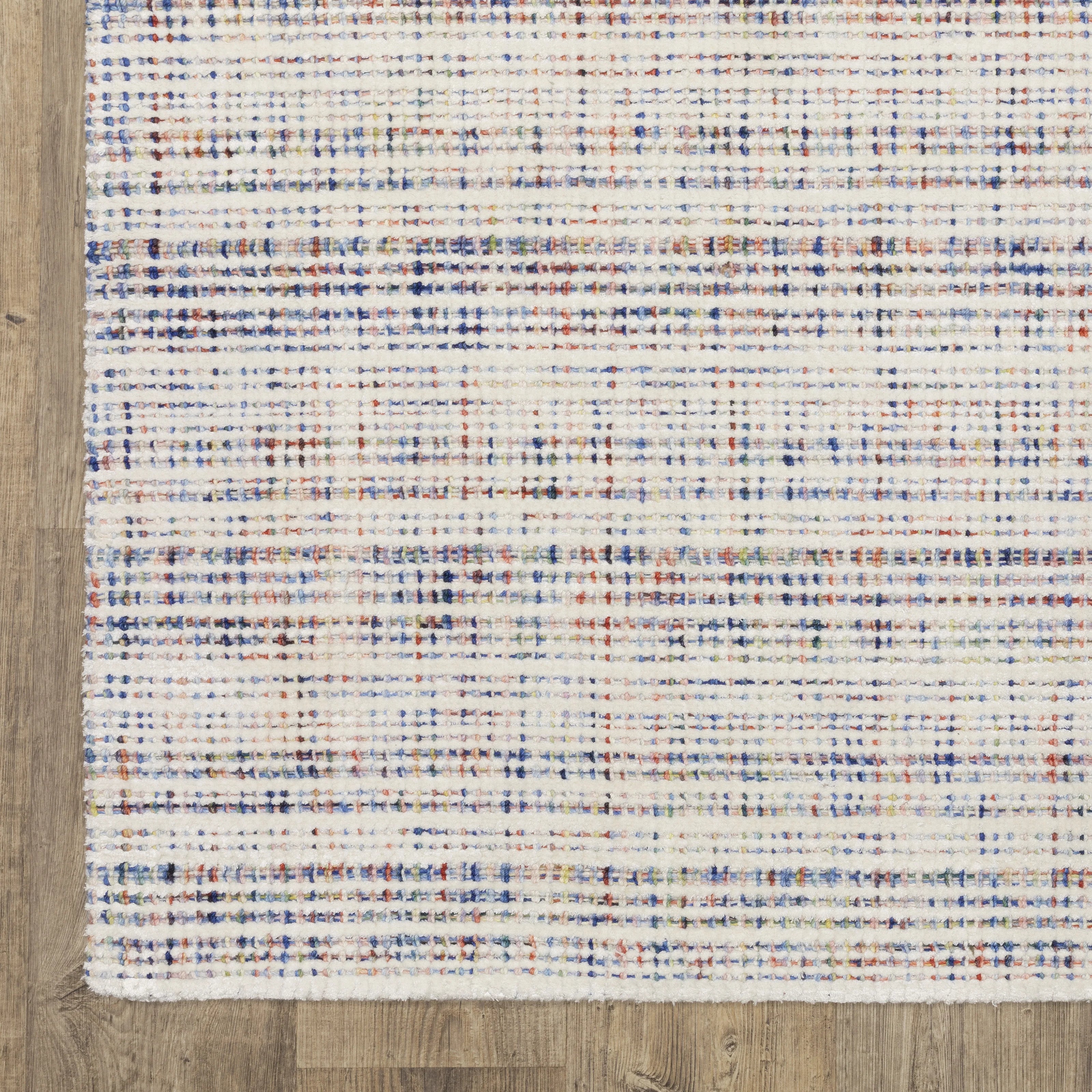 Hugo Striped Viscose Blend Modern Rug