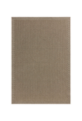 Neutral beige textured woven rug with fine ribbed pattern throughout