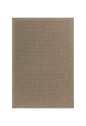 Neutral beige textured woven rug with fine ribbed pattern throughout