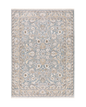 Beige and grey traditional rug with ornate floral medallion pattern throughout