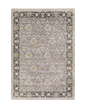 Beige and grey traditional rug with ornate floral medallion pattern throughout