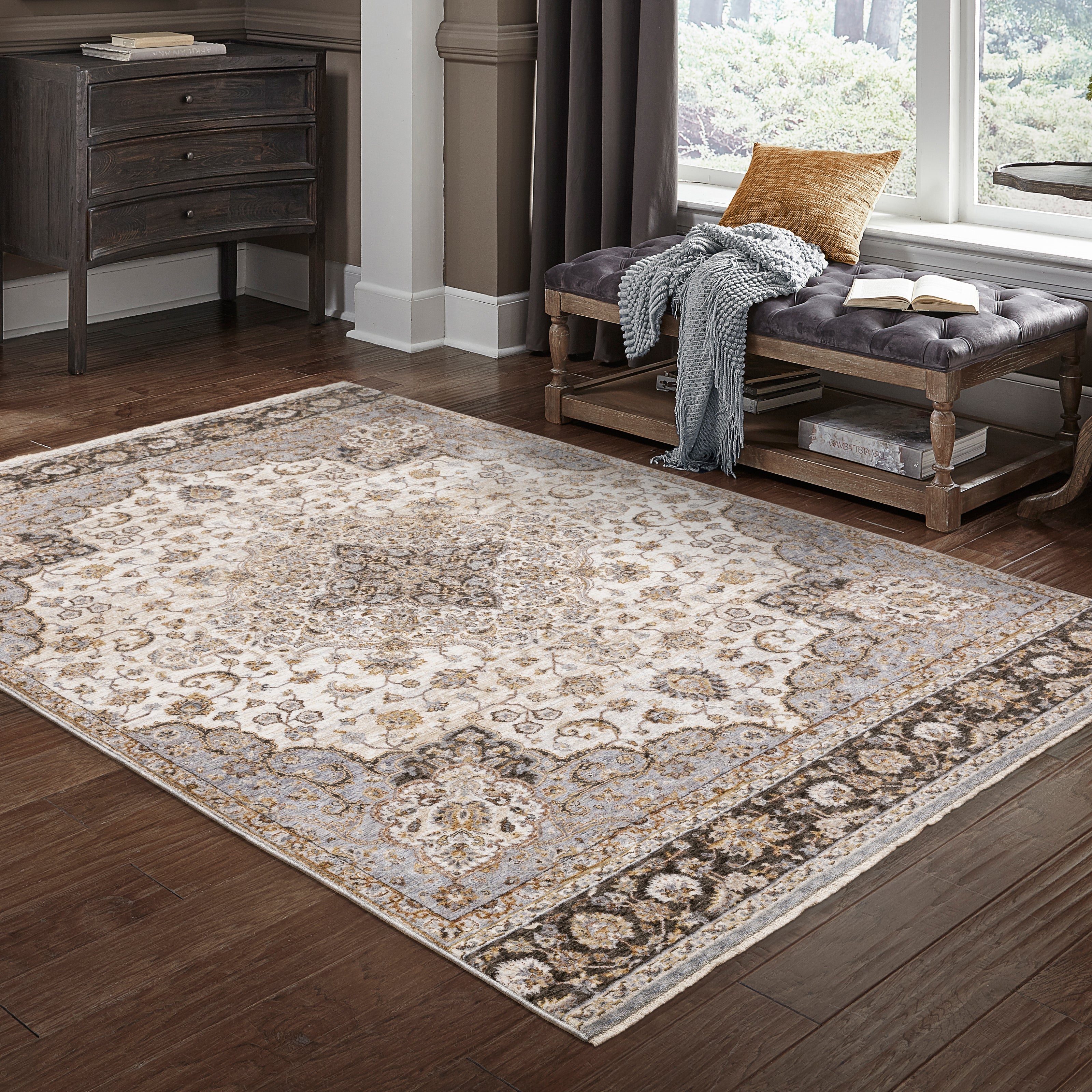 Maharaja Vintage Diamond Medallion Rug