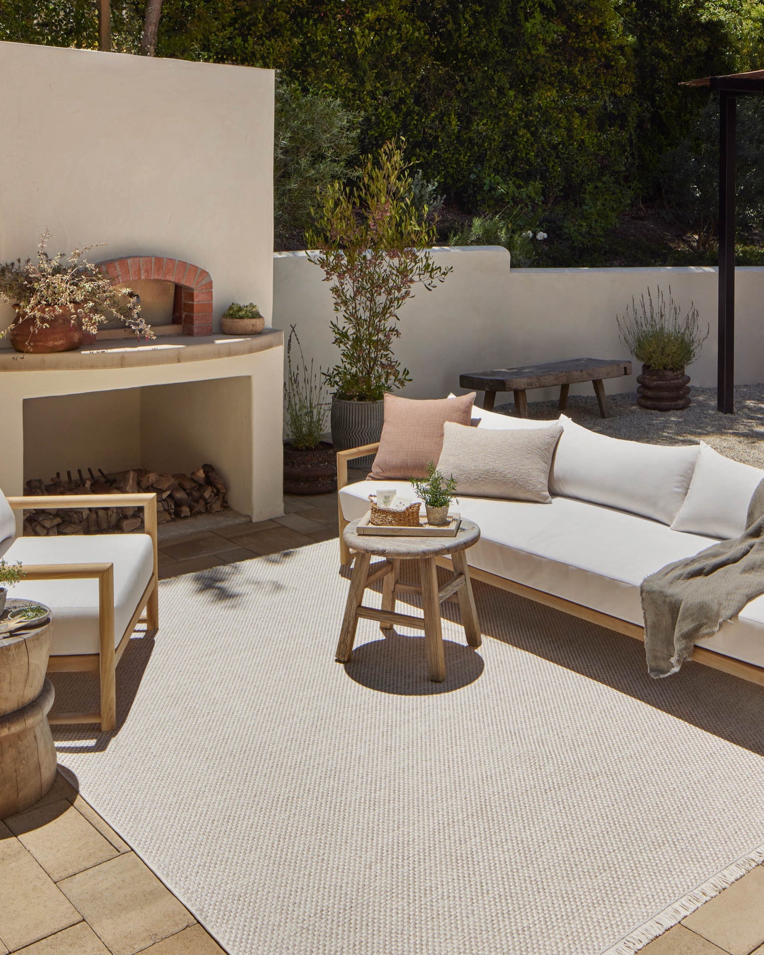 Montclair Basket Weave Neutral Indoor Outdoor Rug