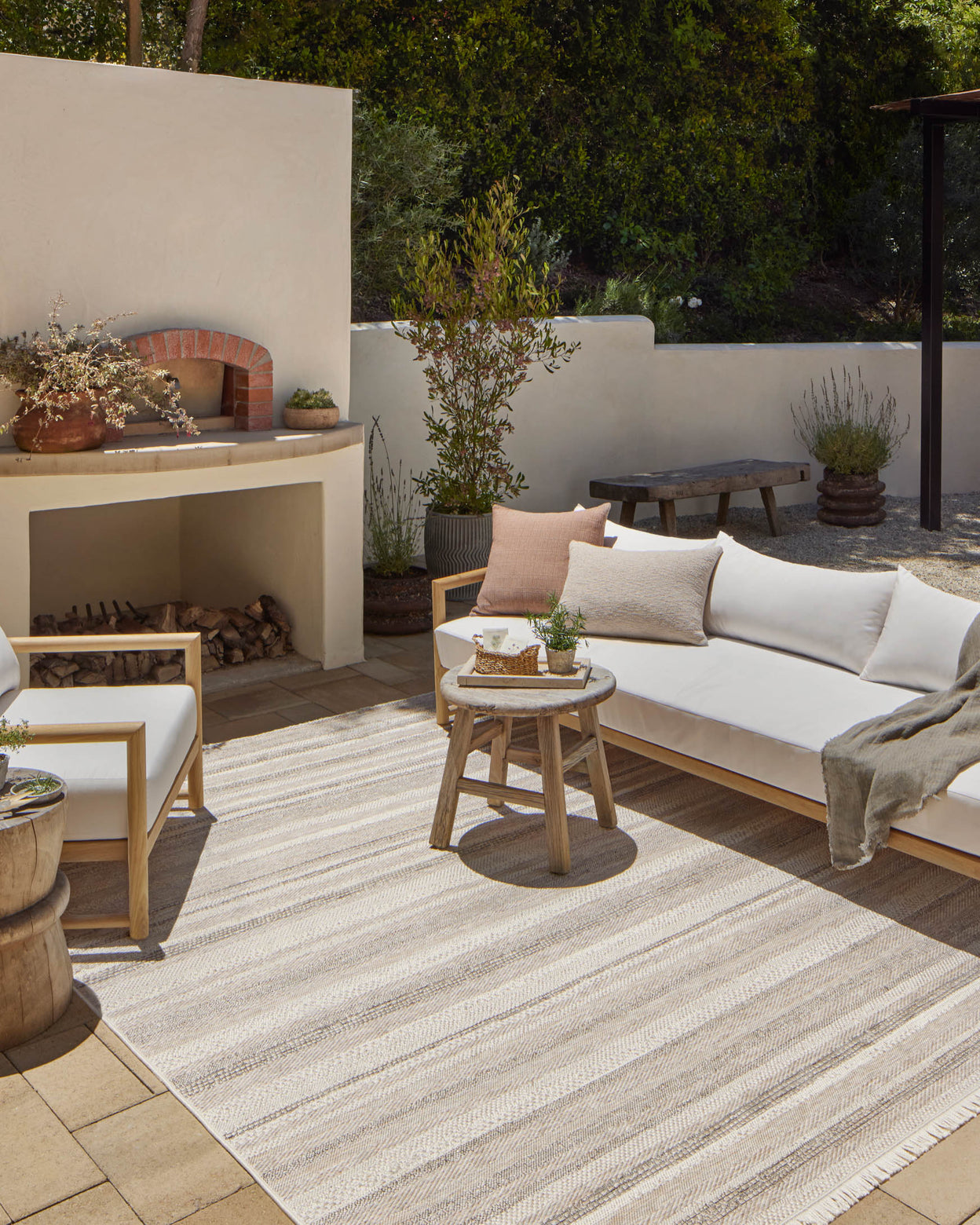 Montclair Line Neutral Weave Indoor Outdoor Rug