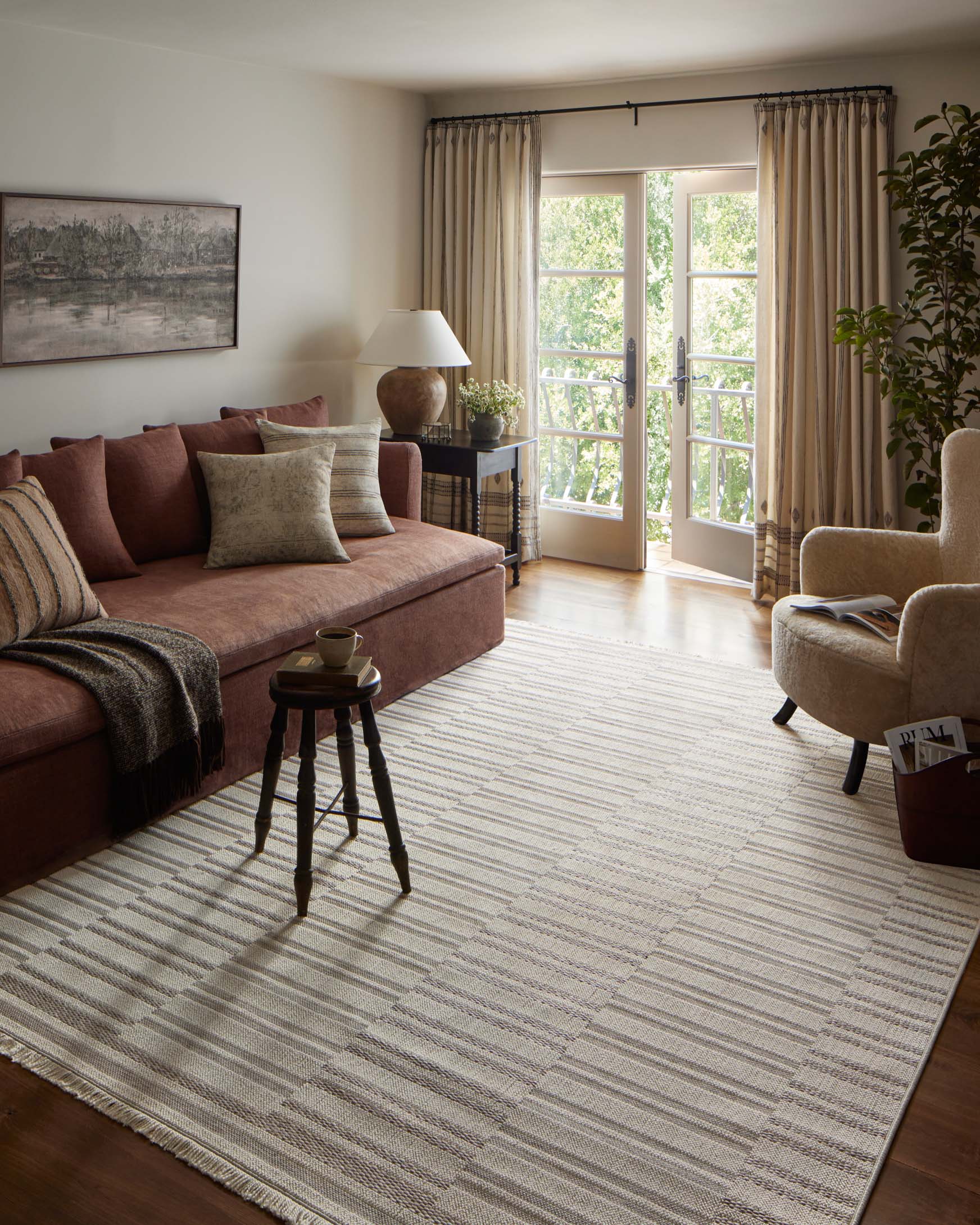 Montclair Modern Grid Indoor Outdoor Rug