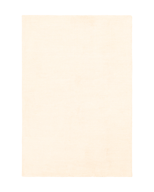 Cream colored wool rug with subtle woven texture and natural fibers