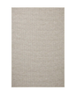Cream and beige striped wool rug with fine textured horizontal pattern