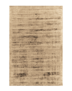 Neutral beige textured rug with distressed abstract pattern and vintage worn finish