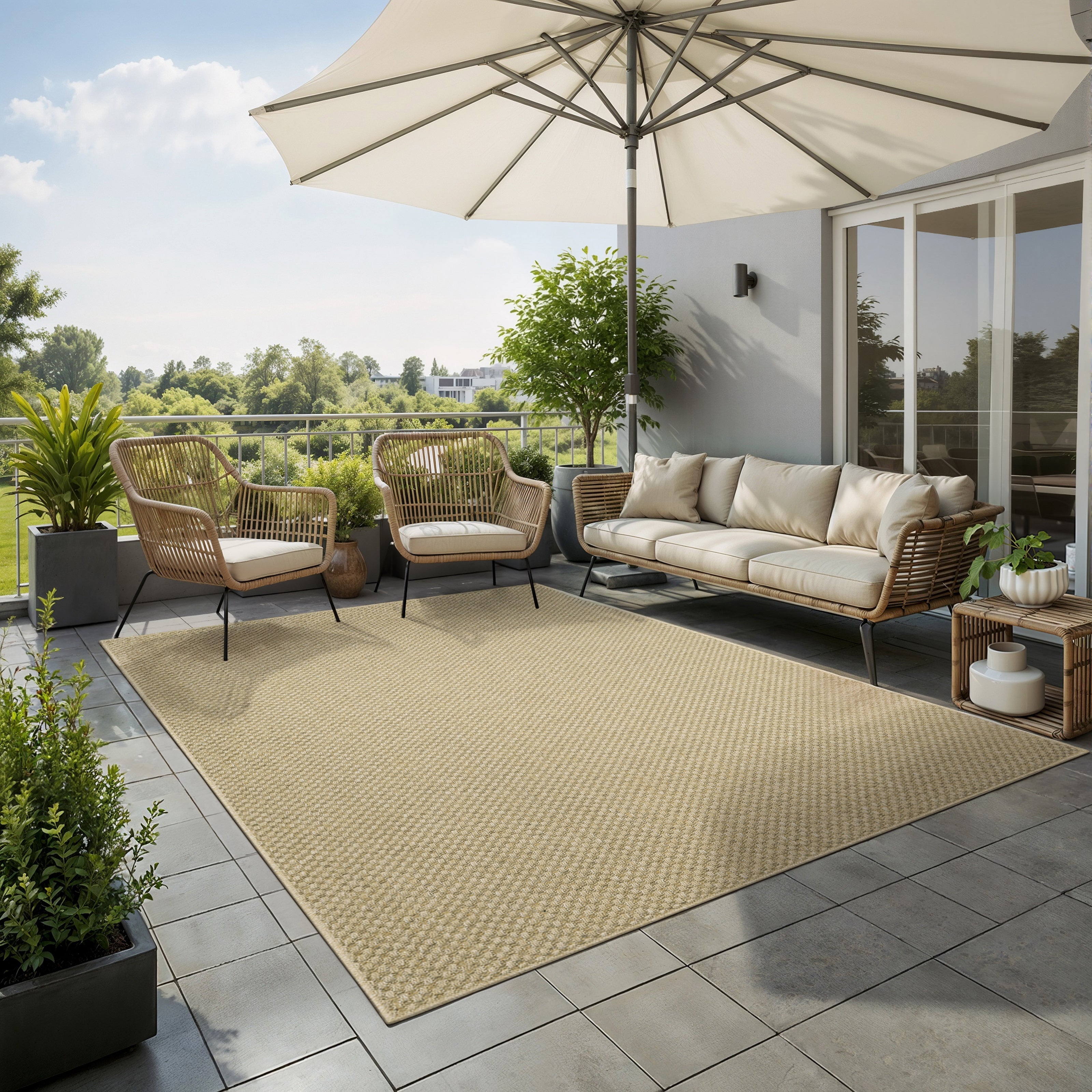 Rocca Basket Weave Sisal Indoor-Outdoor Rug