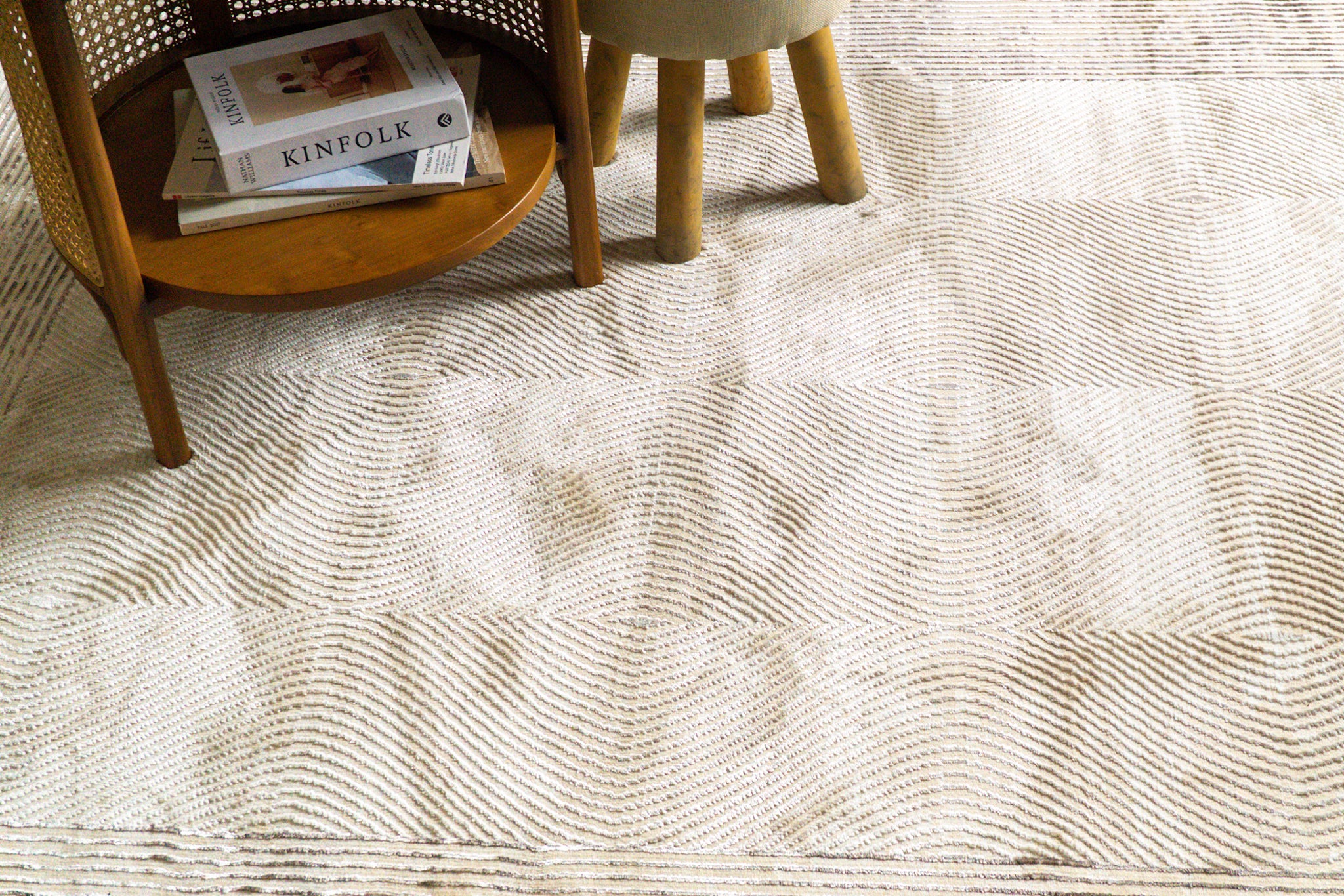 Sonata Minimalist Bordered Line Modern Rug