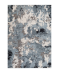 Modern grey and white distressed textured area rug with abstract pattern