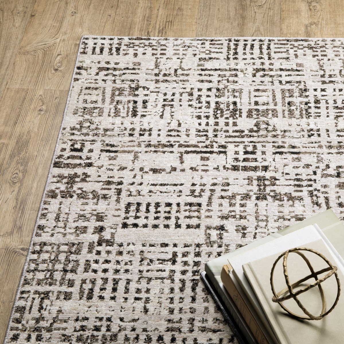 Nebula Grid Abstract Rug