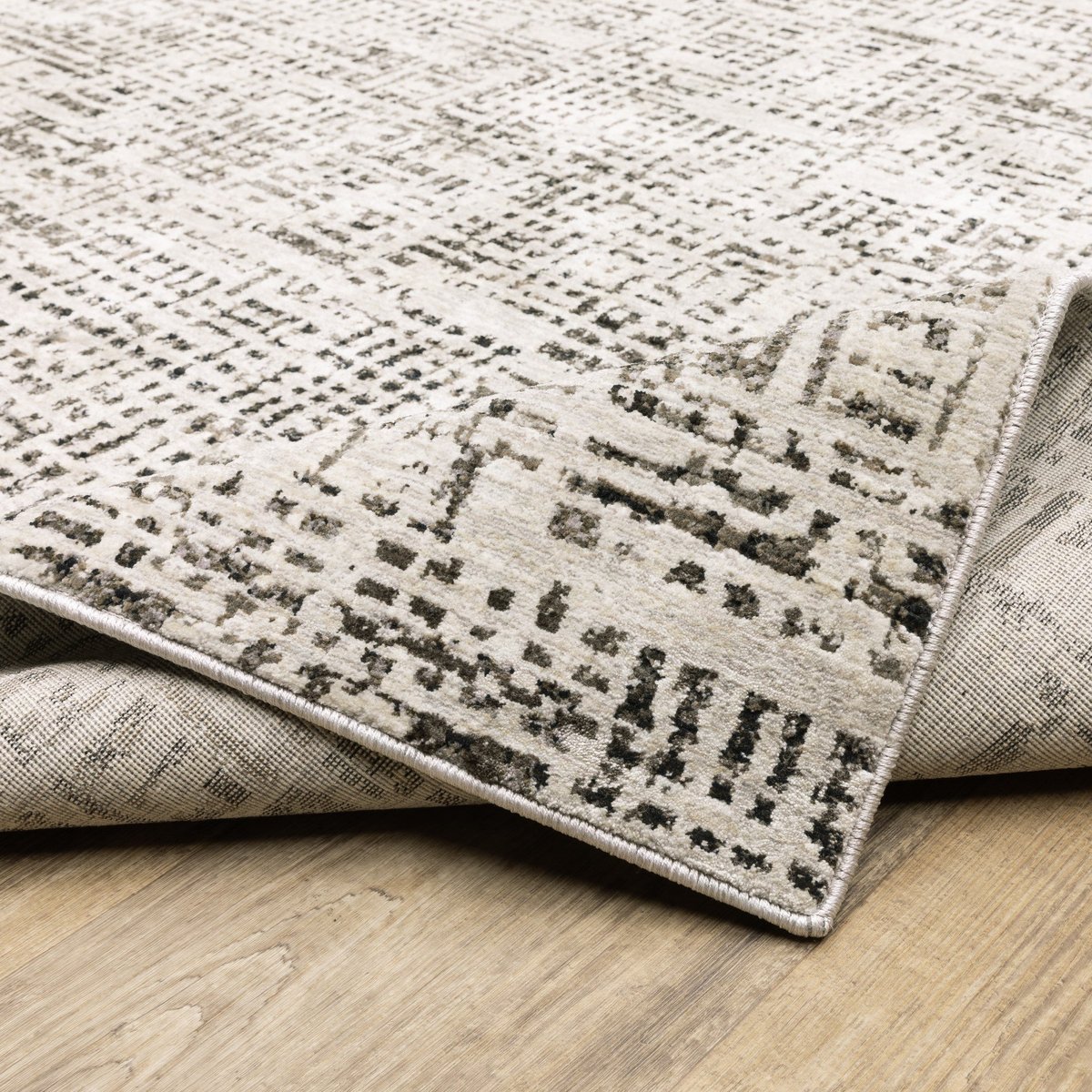 Nebula Grid Abstract Rug