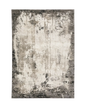 Vintage distressed grey and cream rug with abstract mottled texture pattern