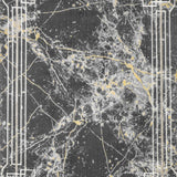Axel Bordered Marble Modern Rug