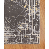 Axel Bordered Marble Modern Rug